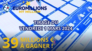 Résultats EuroMillions : Tirage du vendredi 1 mars 2024