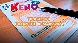 Résultats Keno : Tirages du dimanche 10 mars 2024