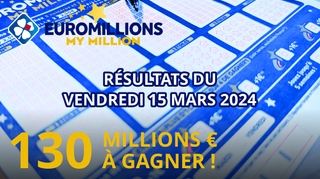 Résultats EuroMillions : Tirage du vendredi 15 mars 2024