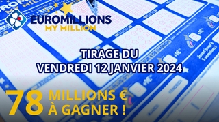 Résultats EuroMillions : Tirage du vendredi 12 janvier 2024