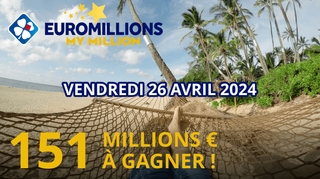 Jackpot Euromillions : 151 millions d'euros à gagner ce 26 avril !