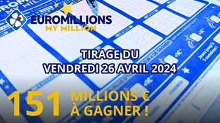 Résultats EuroMillions : Tirage du vendredi 26 avril 2024