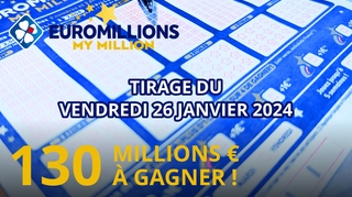 Résultats EuroMillions : Tirage du vendredi 26 janvier 2024