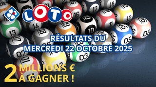 Résultats Loto : Tirage du mercredi 22 octobre 2025
