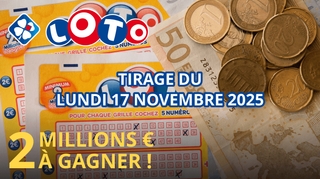 Résultats Loto : Tirage du lundi 17 novembre 2025