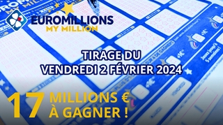 Résultats EuroMillions : Tirage du vendredi 2 février 2024