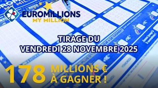 Résultats EuroMillions : Tirage du vendredi 28 novembre 2025