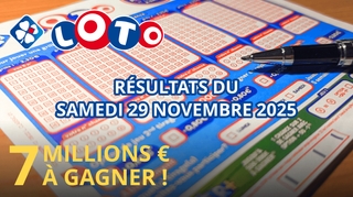 Résultats Loto : Tirage du samedi 29 novembre 2025
