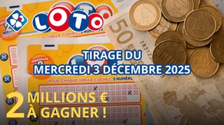 Résultats Loto : Tirage du mercredi 3 décembre 2025