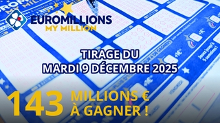 Résultats EuroMillions : Tirage du mardi 9 décembre 2025