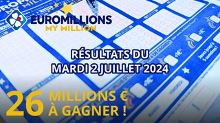 Résultats EuroMillions : Tirage du mardi 2 juillet 2024