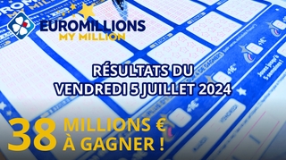 Résultats EuroMillions : Tirage du vendredi 5 juillet 2024
