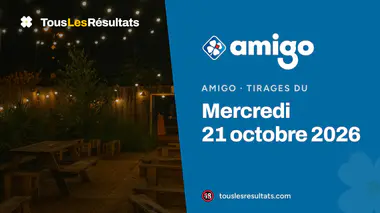 Résultats Amigo du mercredi 21 octobre 2026
