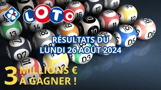 Résultats Loto : Tirage du lundi 26 août 2024